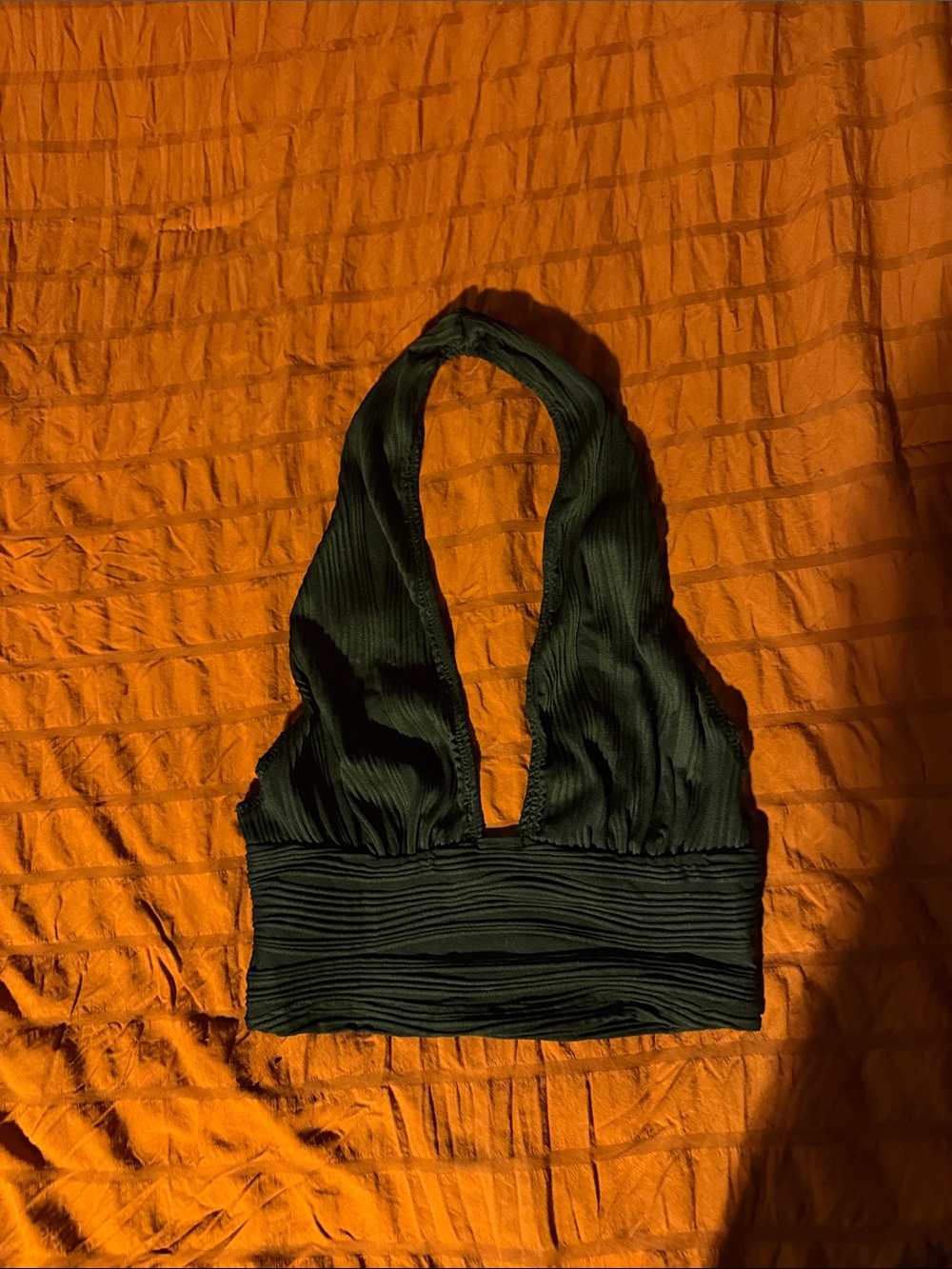 SHEIN Plunging Halter crop top
